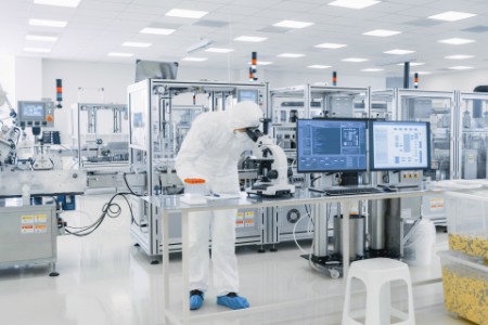 Shot of Sterile Pharmaceutical Manufacturing Laboratory